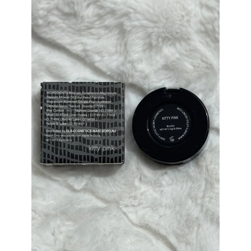 Dirty Little Secret Cosmetics Blush Kitty Pink Matte Pressed Powder 2.5g NIB